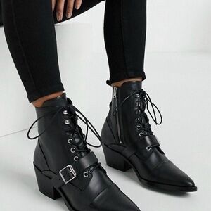 All Saints Katie Leather Ankle Boots – Size 41 (US 10) – Like New